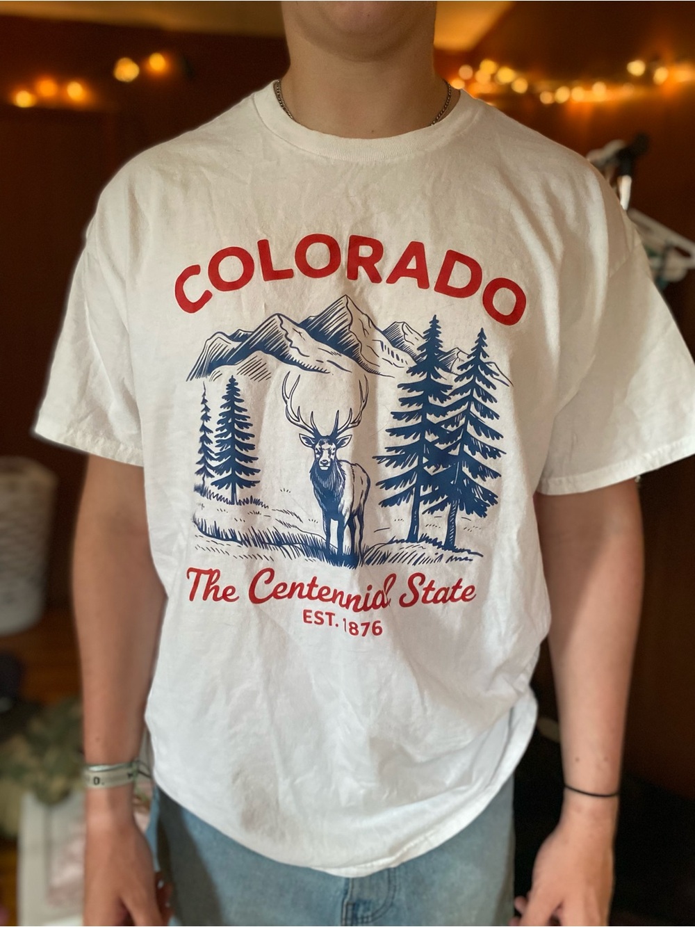 Colorado Centennial State Graphic T-Shirt - White